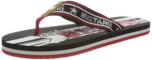 Mustang 4113-706-9, Chanclas para Hombre, Negro (Schwarz 9), 43 EU