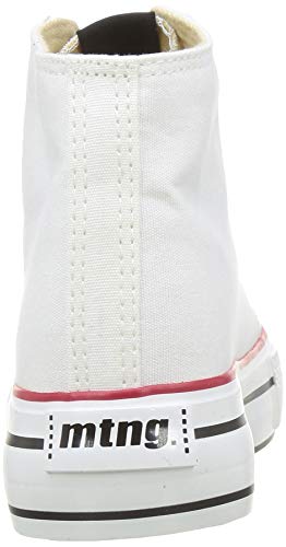 Mustang Bigger-K, Zapatillas Deportivas Mujer, Canvas Blanco, 39 EU