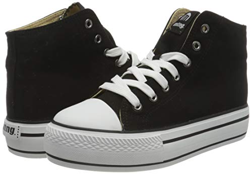 Mustang Bigger-K, Zapatillas Deportivas para Mujer, Canvas Negro, 40 EU
