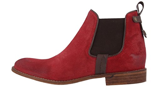 Mustang Chelsea Boot - botines chelsea de cuero mujer, color rojo, talla 42
