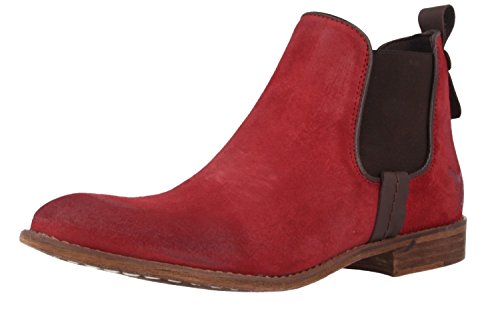 Mustang Chelsea Boot - botines chelsea de cuero mujer, color rojo, talla 42