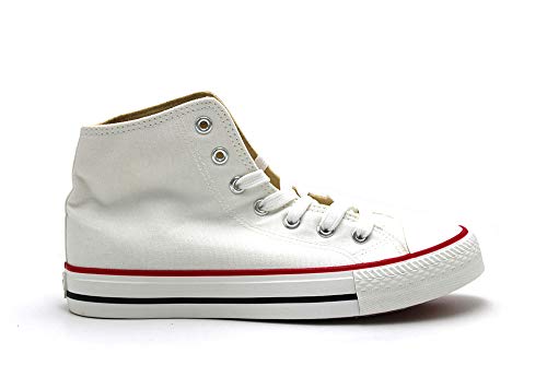 MUSTANG - Zapatillas Deportivas Tipo botín con Cordones Suela de Goma, para: Mujer Color: White Talla:36