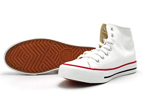 MUSTANG - Zapatillas Deportivas Tipo botín con Cordones Suela de Goma, para: Mujer Color: White Talla:36