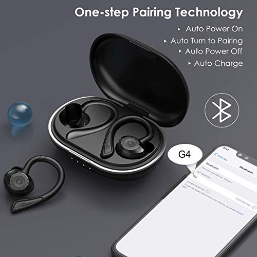 Muzili Auriculares Bluetooth Deportivos V5.0 IPX7 Impermeable Auriculares Bluetooth Inalambricos Movil 36H Tiempo de Reprodución Sonido Estéreo con Microfono Incorporado Caja de Carga