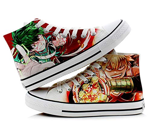My Hero Academia Izuku Midoriya Katsuki Bakugo Shoto Todoroki Cosplay Zapatos Zapatillas de lona 3 opciones, (Foto 1 para las mujeres), 37 EU