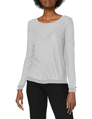 Naf Naf Martine Ml Suéter pulóver, Gris Chine 459, XS para Mujer