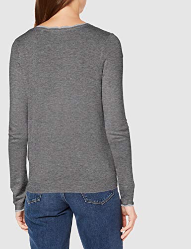 Naf Naf Menu62 Camiseta de Manga Larga, Gris (Gris Chine 459), Small para Mujer