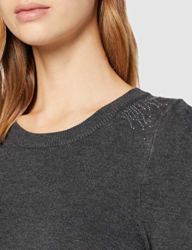 Naf Naf Mobri Ml Suéter pulóver, Gris Anthracite 32, S para Mujer
