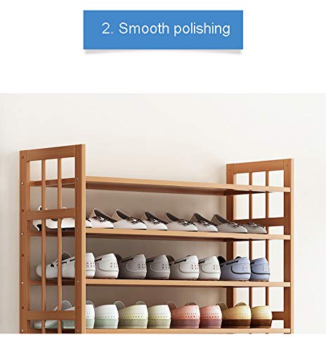 NAFE Zapatero，Estante para Zapatos de Varias Capas, Estante de Almacenamiento de Madera de Gran Capacidad para Sala de Estar, pasaje de Entrada, Pasillo y guardarropa-A
