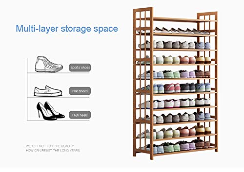NAFE Zapatero，Estante para Zapatos de Varias Capas, Estante de Almacenamiento de Madera de Gran Capacidad para Sala de Estar, pasaje de Entrada, Pasillo y guardarropa-A