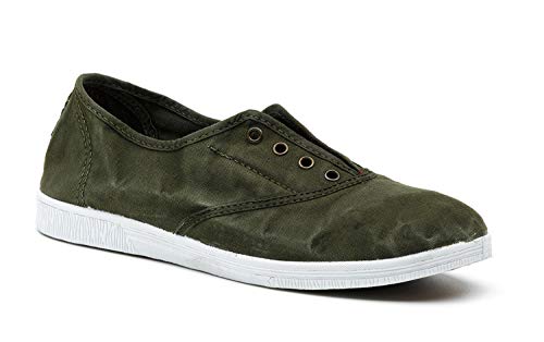 NATURAL WORLD Eco 612 Ladies Womens Canvas Lace UP Flat Gym Shoes Sneakers Trainer Pumps Size Washed out Style