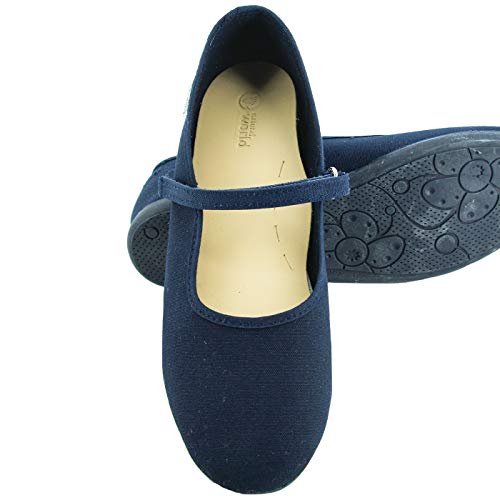 Natural World Francesita Velcro LISO - Zapatos de verano para niños, color Azul, talla 31 EU