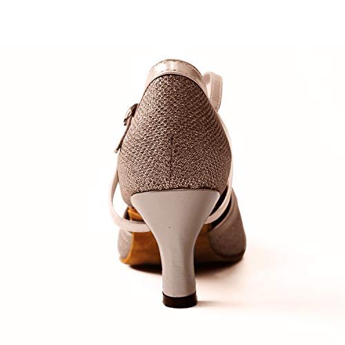 Naudamp Mujeres Niña Zapatos Latinos de Baile Zapatillas de Baile de salón Performance Correa Cruzada Criss Calzado de Danza Modelo