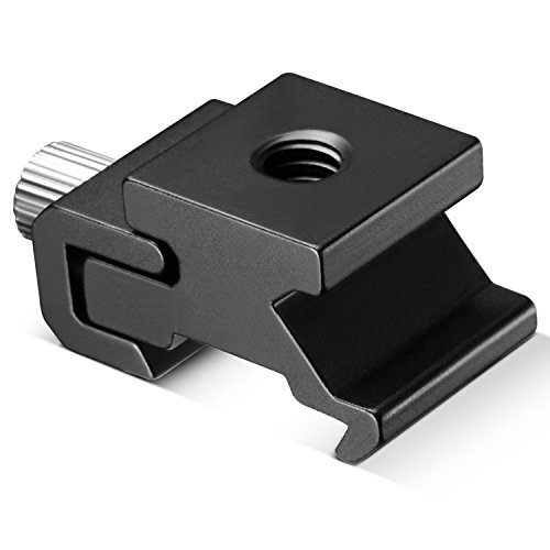 Neewer - Adaptador de Soporte para zapata de flash de Metal Negro con Tornillo de Trípode de 1/4" -20 (5 paquetes)