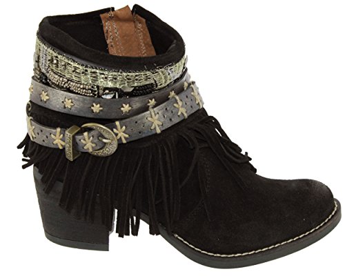 Nemonic, 1943 - Botín para mujer, color negro, Negro (Negro ), 37 EU