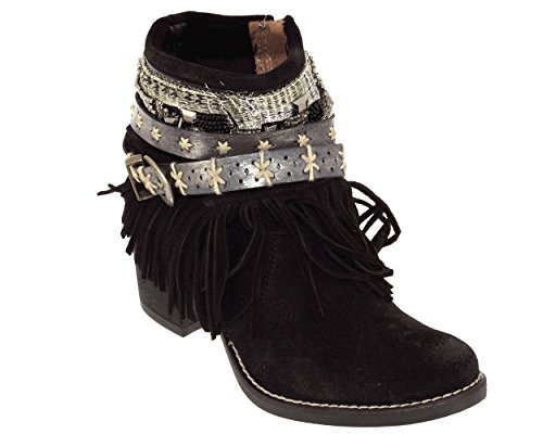 Nemonic, 1943 - Botín para mujer, color negro, Negro (Negro ), 37 EU