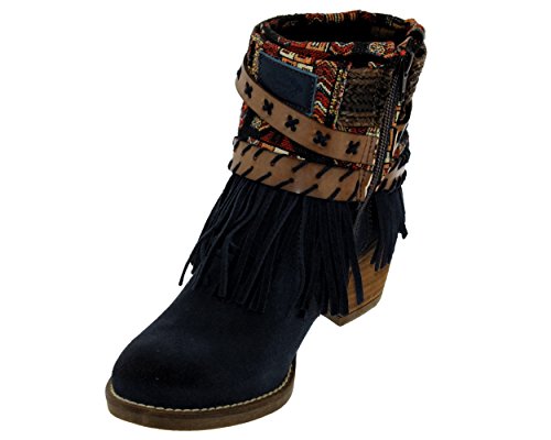 Nemonic - Zapatillas altas Mujer , Azul (marino), 37