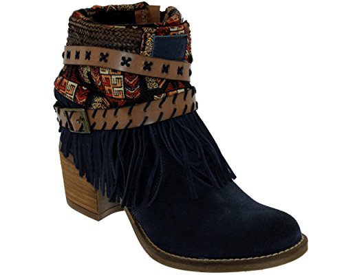 Nemonic - Zapatillas altas Mujer , Azul (marino), 37