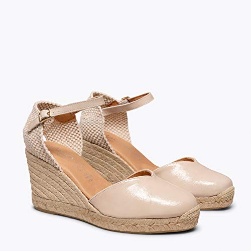 NERJA Charol Cuña de Esparto Alta Beige