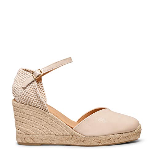 NERJA Charol Cuña de Esparto Alta Beige