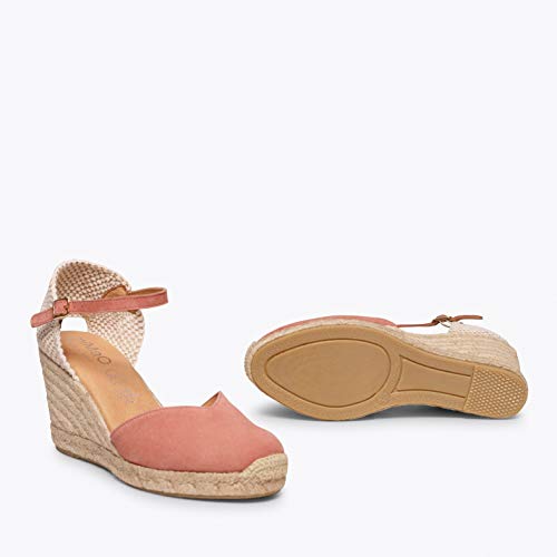 NERJA Cuña de Esparto Alta de Piel Maquillaje