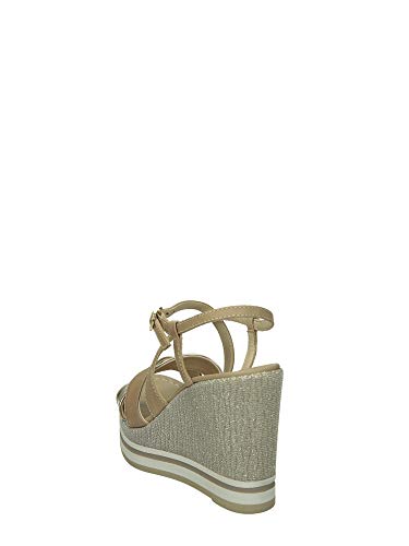 Nero Giardini Mujer Sandalia con cuña Alta artículo de Color champán E012460D 439 Nueva colección Primavera Verano 2020 (38)