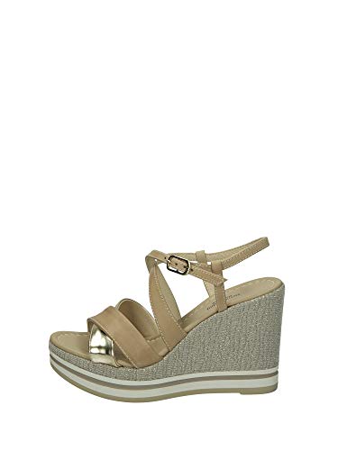 Nero Giardini Mujer Sandalia con cuña Alta artículo de Color champán E012460D 439 Nueva colección Primavera Verano 2020 (38)