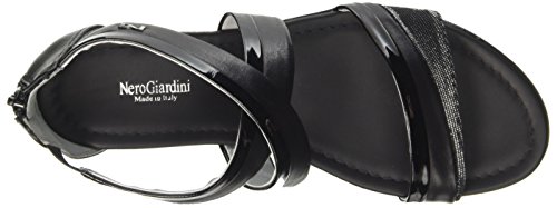 Nero Giardini P717601D, Sandalia con talón Mujer, Nero 100, 36 EU