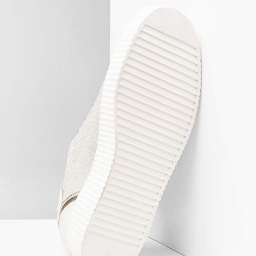 Nero Giardini P805282D - Zapatillas deportivas para mujer de piel y ante Dorado Size: 40 EU