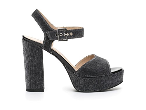 Nero Giardini Sandalia Elegante con tacón Alto P717861DE Nuevo Muelle 100 T.Notturno 901 Negro Poli.Morelia Plato' Verano 2017 de Recogida (39)