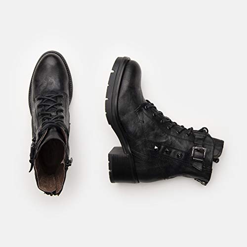 NeroGiardini A909621D Botas Militares Mujer De Piel - Negro 37 EU
