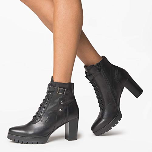 NeroGiardini A909673D Botines Mujer De Piel - Negro 38 EU