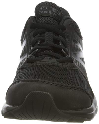 New Balance 411 Sneakers, Zapatillas de Correr Mujer, Negro (Triple Black), 36.5 EU