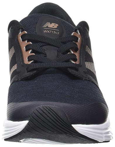 New Balance 715v3, Zapatillas Deportivas para Interior para Mujer, Negro (Black/Gold), 44 EU