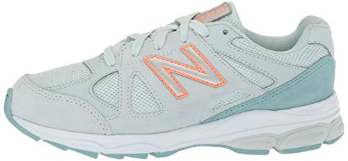 New Balance Girls' 888v1 Running Shoe, Ocean air/Dragonfly, 4 XW US Big Kid