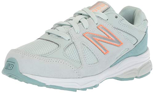 New Balance Girls' 888v1 Running Shoe, Ocean air/Dragonfly, 4 XW US Big Kid