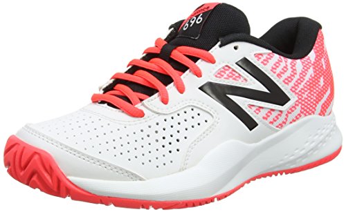 New Balance WCH696V3, Zapatillas de Tenis para Mujer, Multicolor (Blanco / Rojo / Negro), 37.5 EU