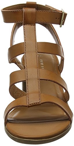New Look Pop, Zapatos de tacón con Punta Abierta para Mujer, Marfil (Tan 18), 40 EU