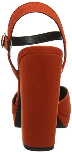 New Look Sax, Zapatos con Tacon y Correa de Tobillo Mujer, Orange (Burnt Orange 81), 39