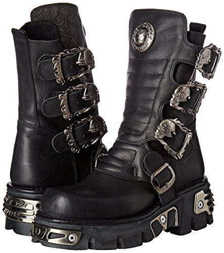 New Rock M-391x-S1 - Botas de Motorista Unisex, Negro (Noir Black), 45 EU