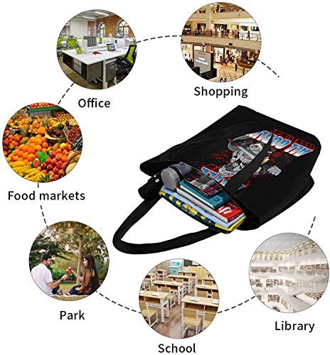 Nigel Tomm Cheshire Cat Wonders bolsas de lona con cremallera bolsas de supermercado reutilizables bolsas de hombro para regalo divertido Cosplay viaje