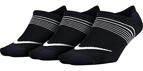 NIKE 3PPK Women Lightweight Train Calcetines, Mujer, Negro/Blanco, M