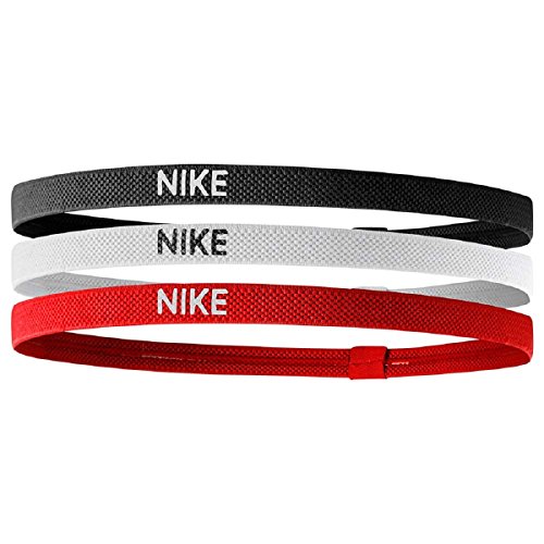 NIKE 9318-4 Diadema, Women's, Negro/Blanco/Rojo, One Size
