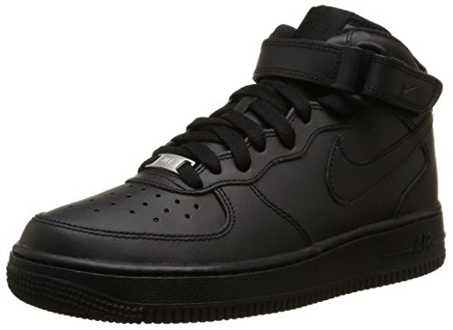 NIKE Air Force 1 Mid GS', Zapatillas Niños, Black 01, 40 EU
