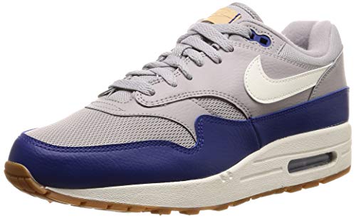 Nike Air MAX 1, Zapatillas de Gimnasia Hombre, Gris (Atmosphere Grey/Sail/Deep Royal 008), 41 EU
