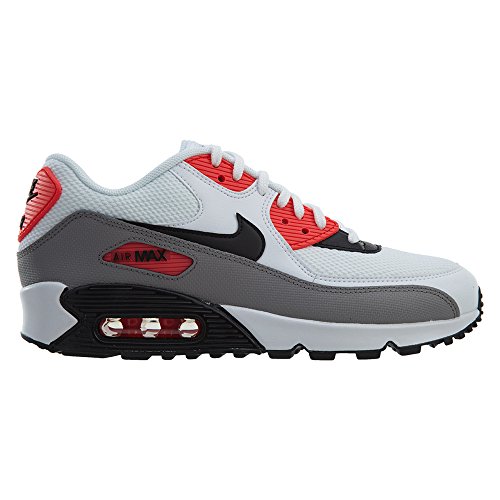 Nike Air Max 90 - Zapatillas de correr para mujer, color blanco/negro/polvo/rojo solar, 8 para mujer
