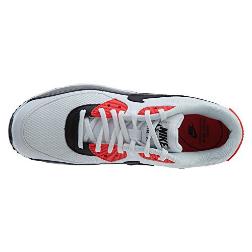 Nike Air Max 90 - Zapatillas de correr para mujer, color blanco/negro/polvo/rojo solar, 8 para mujer