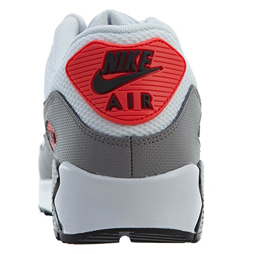 Nike Air Max 90 - Zapatillas de correr para mujer, color blanco/negro/polvo/rojo solar, 8 para mujer