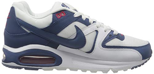 Nike Air MAX Command, Sneaker Mens, White/Mystic Navy-Cardinal Red, 45 EU
