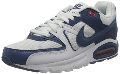 Nike Air MAX Command, Sneaker Mens, White/Mystic Navy-Cardinal Red, 45 EU